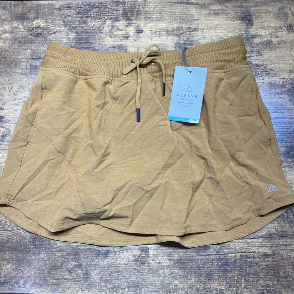 Alpine design‎ women's large water skort Lined bronze topaz High Rise NEW